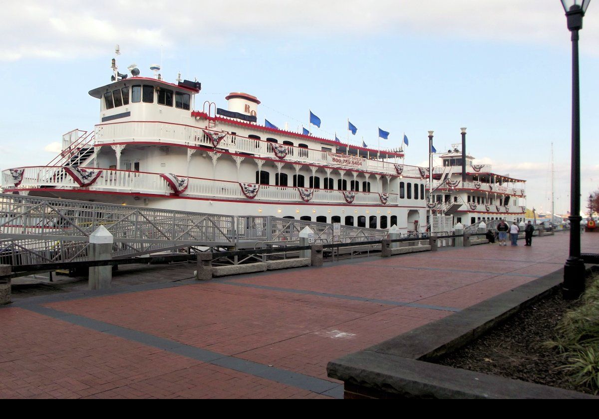 Take a dinner cruise on the Savannah River Queen! No; we did not try it, but she is very stately.  My first time in Georgia in 2012.