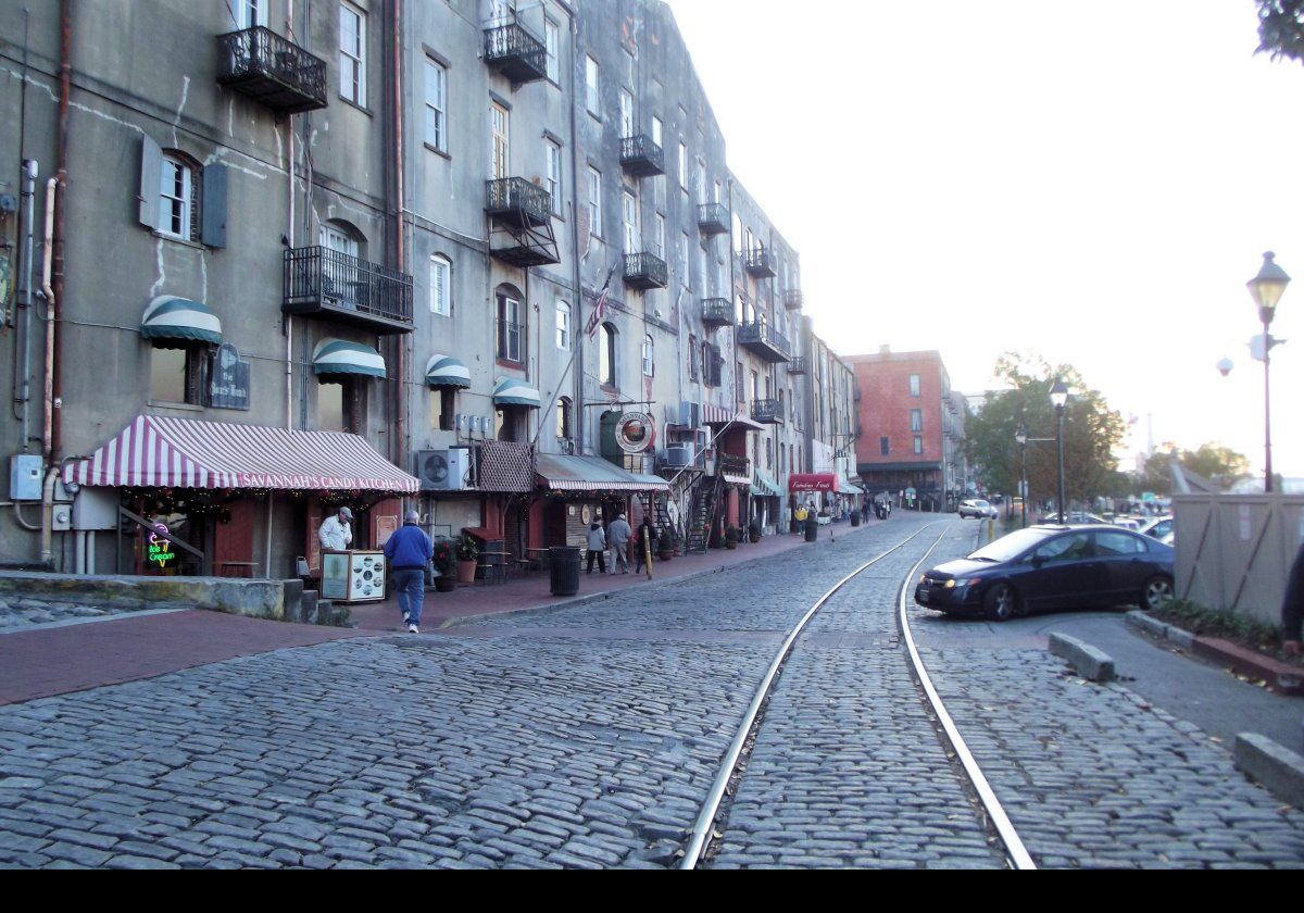 Looking west along East River Street.