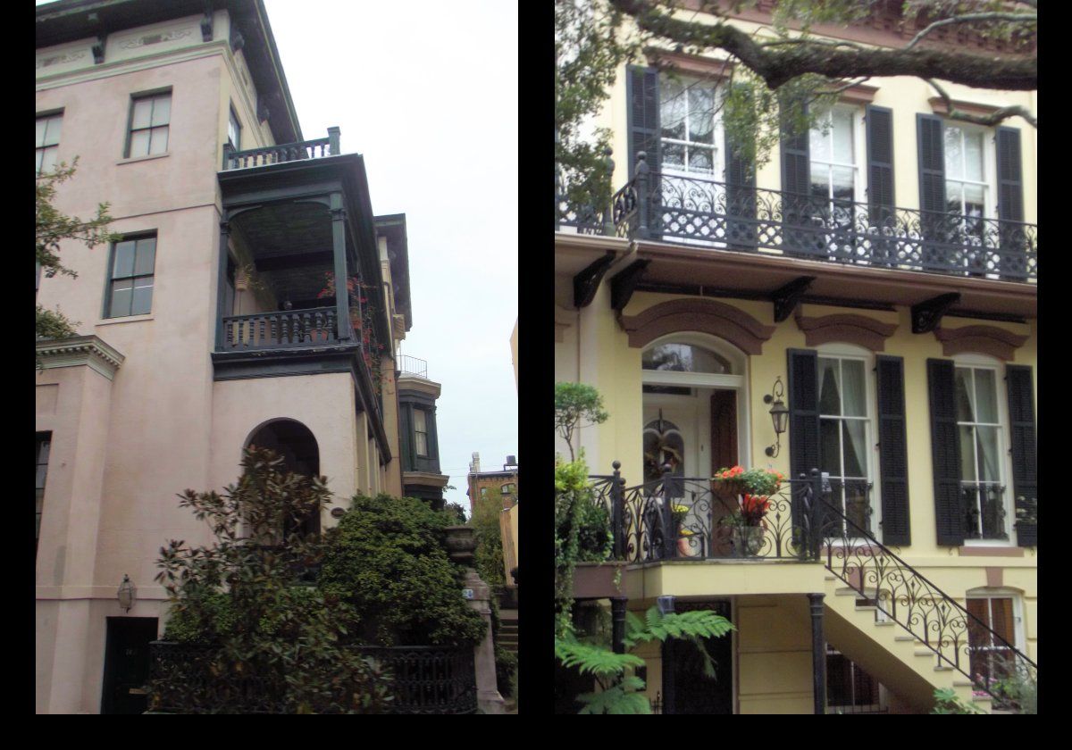 Some of the historic buildings in Savannah.