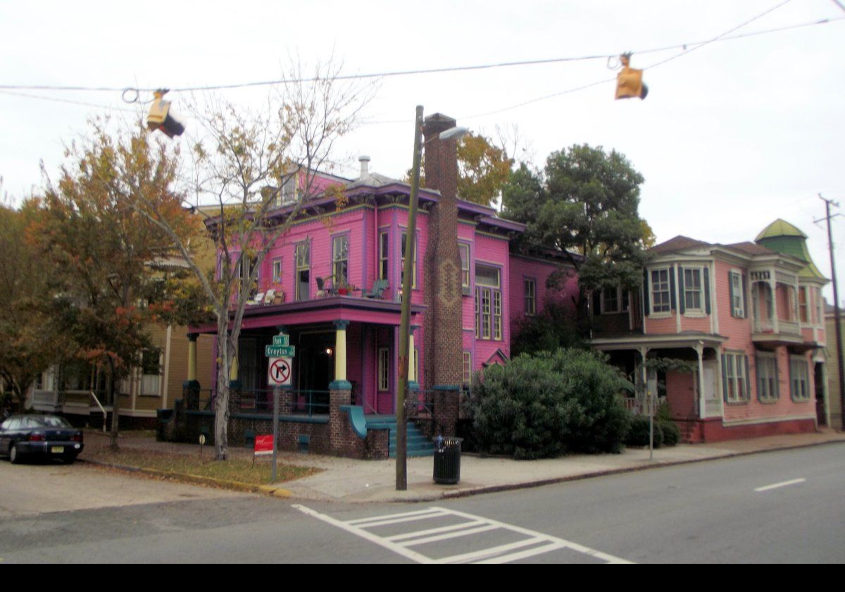 Some of the historic (and colorful!) buildings in Savannah.