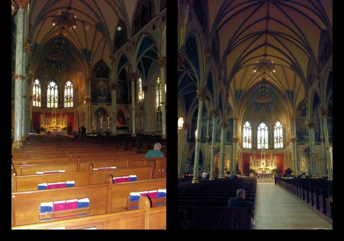 The interior of the Cathedral of St. John the Baptist in Savannah.