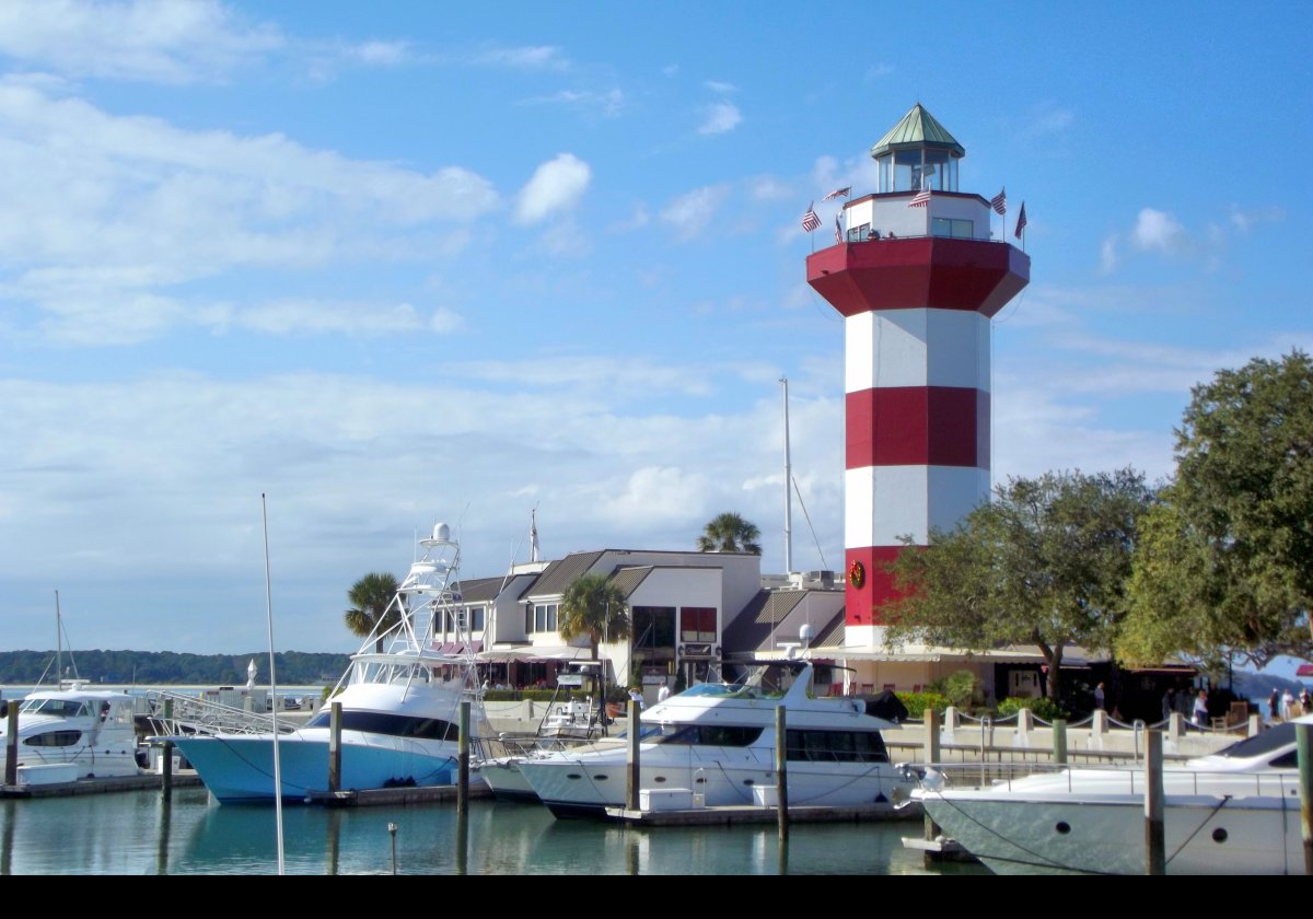 The Hilton Head Harbor Town Lighthouse near the south-west tip of Hilton Head Island. Covered fully in the lighthouse section.