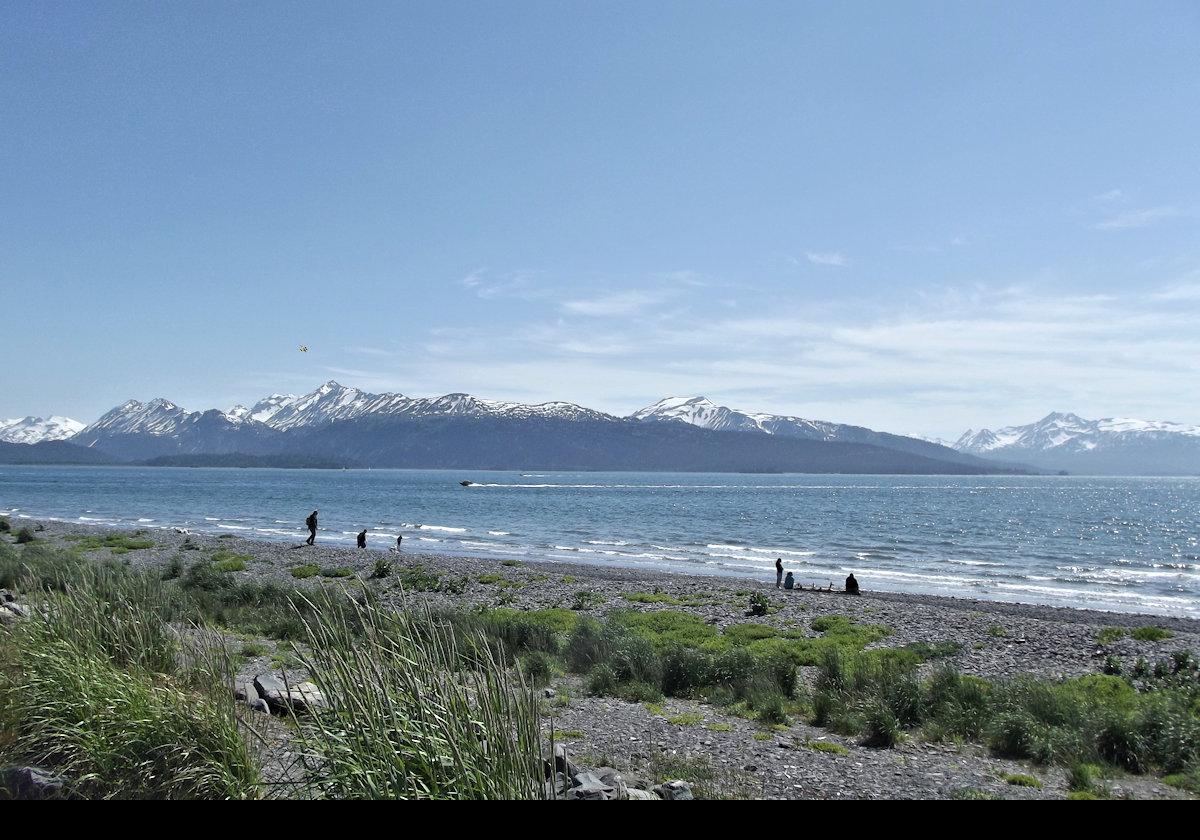 A stony beach on Kachemak Bay.