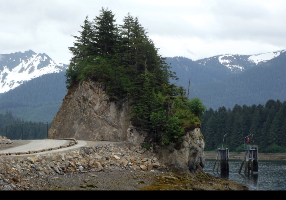 Keeping a look out for wildlife as we take the new path towards Hoonah.