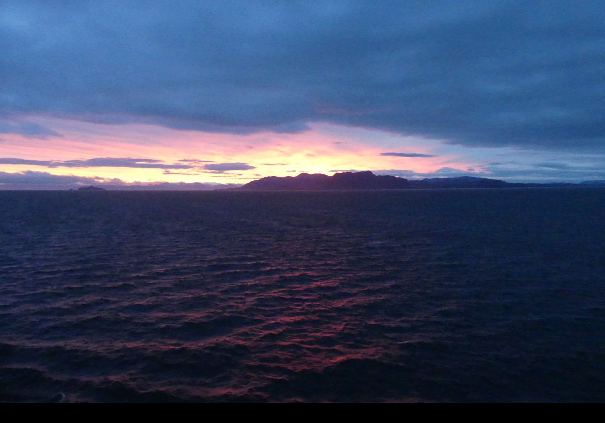 Glorious sunset on our way from Juneau.