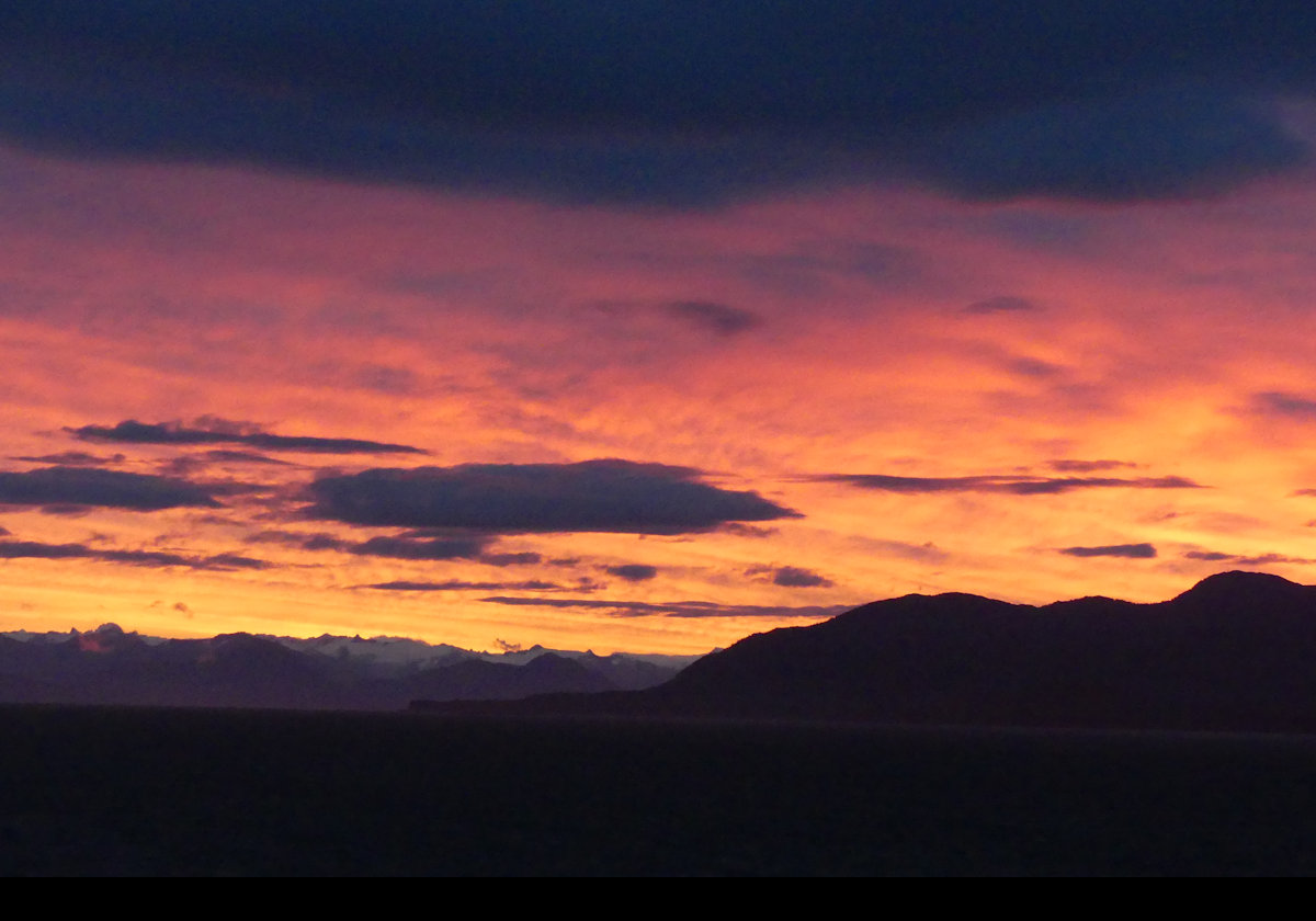 Glorious sunset on our way from Juneau.