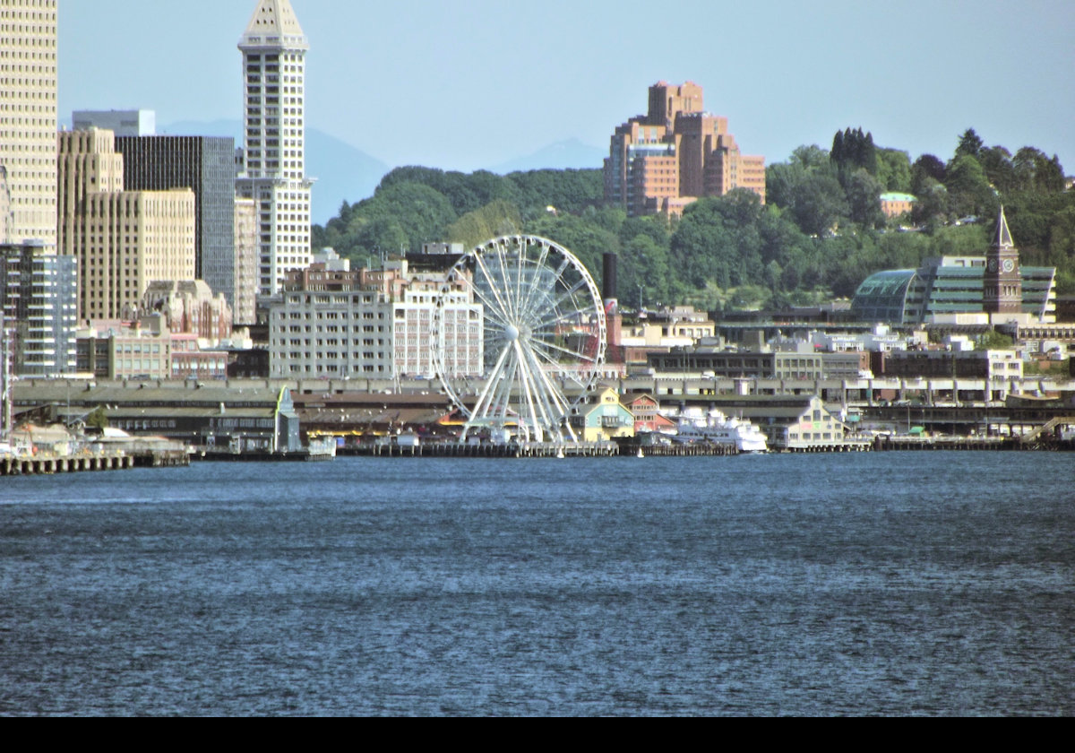 Another view of Seattle from the top deck of our ship.