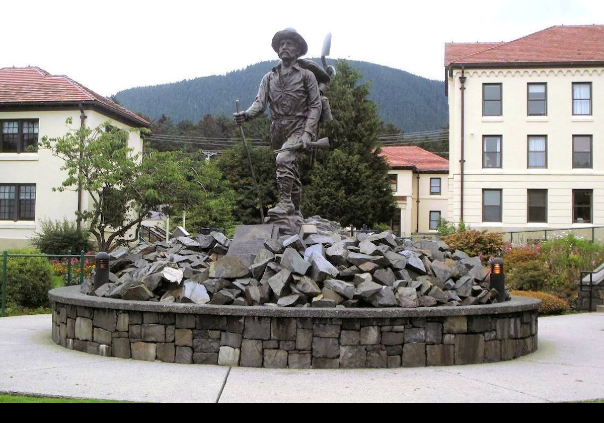 Alonzo Victor Lewis sculpted The Prospector, a statue that stands in the grounds of the Sitka Pioneer Home. Apparently, it is a likeness of the pioneer William Clark "Skagway Bill" Fonda.  He was born in Glen, New York in 1858, and did in Seattle in 1938.  .