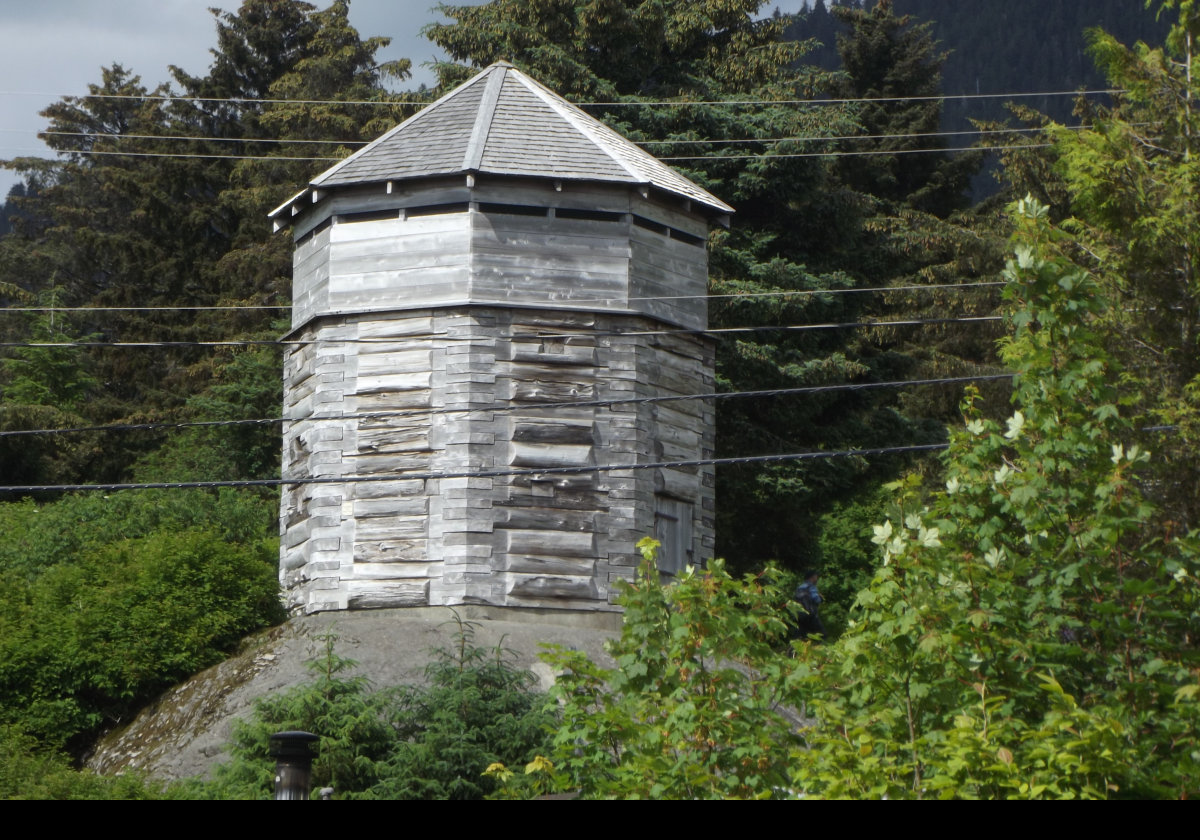 This is a replica of one of the three Russian Block Houses that were in Sitka. The National Park Service constructed it in 1962.