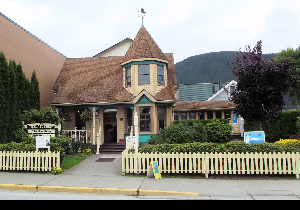 The Hanlon-Osbakken House; built in 1892, it was modified to its present shape in 1896. It is one of only two examples of a Queen Anne style Victorian house in the city. William Basil Sherigan built the house for his sister-in-law Anna and her husband, John Hanlon. Margaret Hanlon Osbakken, their daughter, occupied the house until 1991 and it was placed on the National Register of Historic Places in 1992.