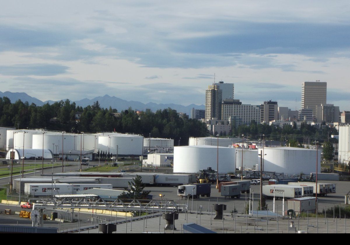 The Anchorage skyline from our ship.