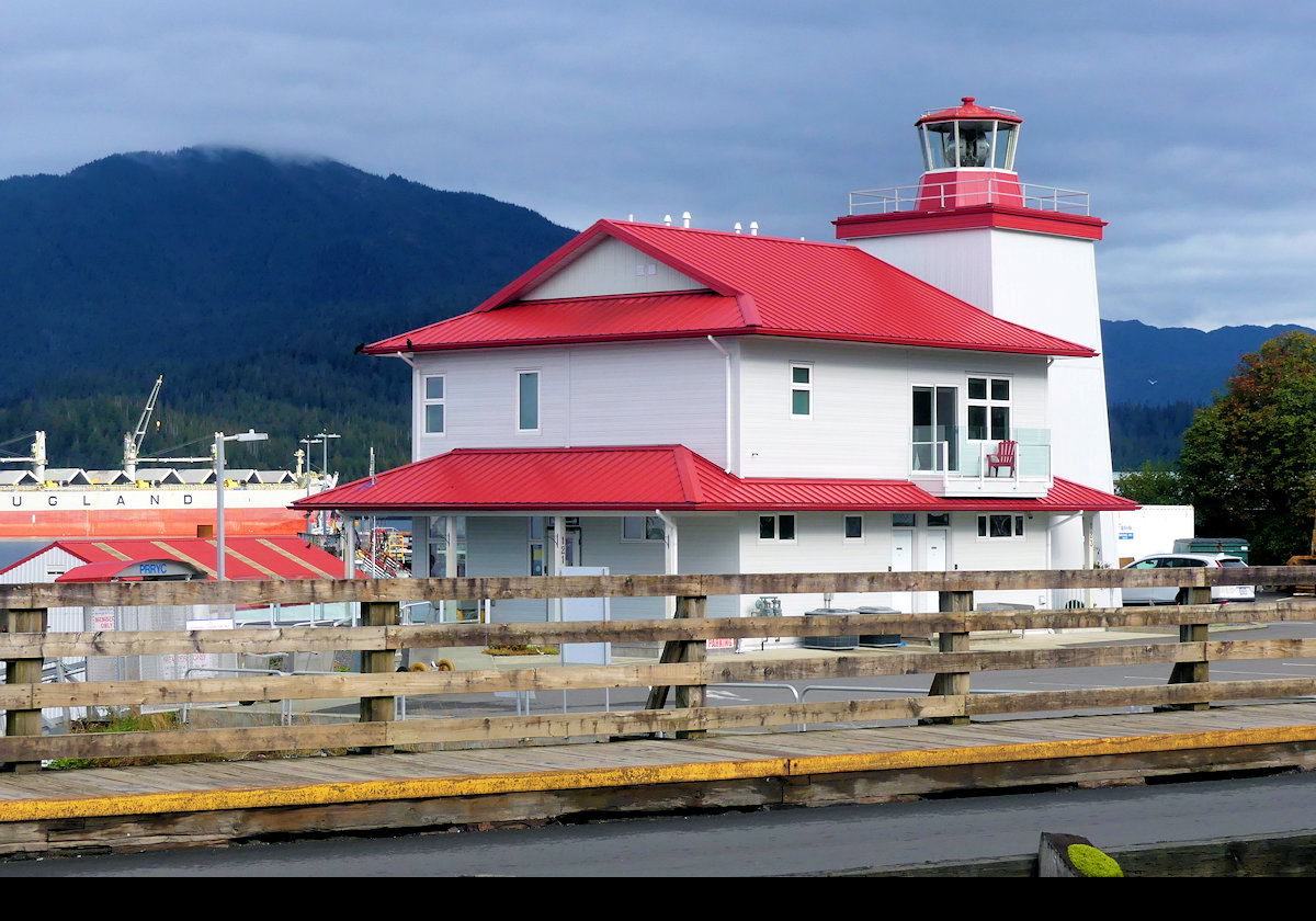 Home of the Prince Rupert Rowing & Yacht Club.  The next slide has a detail of the lantern on the lighthouse.