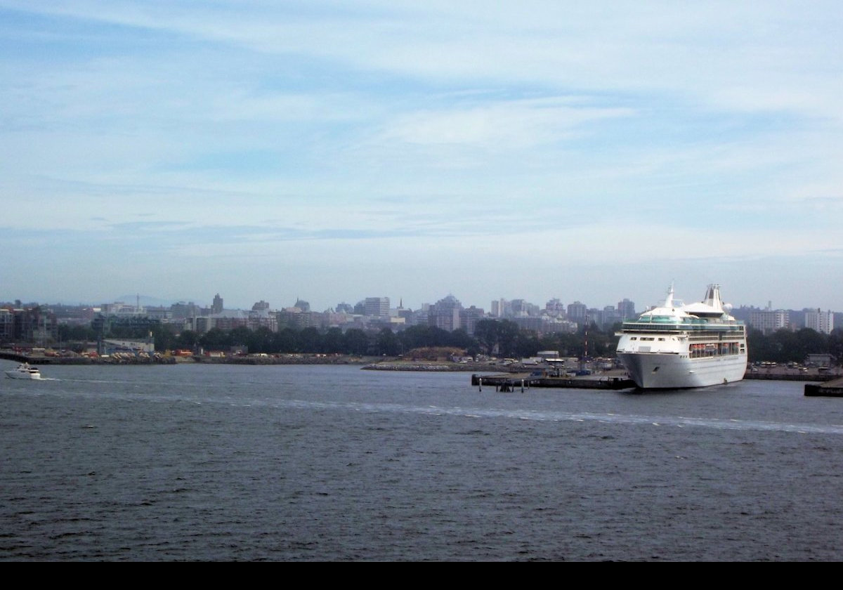 Another cruise ship docked in Ogden Point Terminal Pier B.