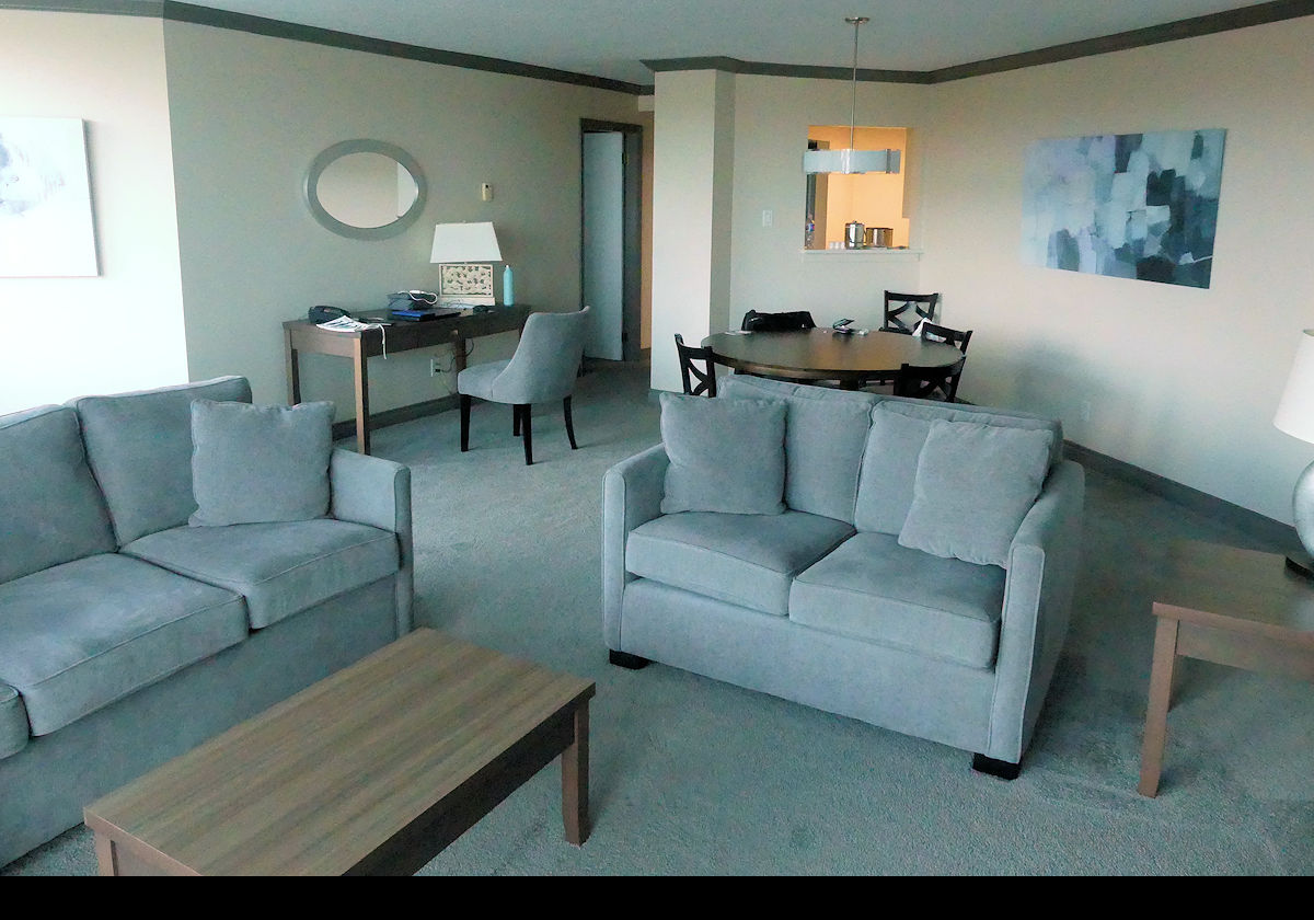 Another view of the living room of our suite at the Victoria Regent Hotel.