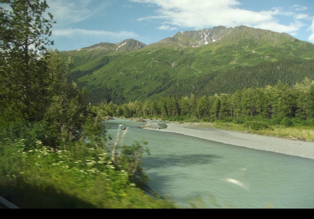 On the Seward Highway heading back to Anchorage and our ship.