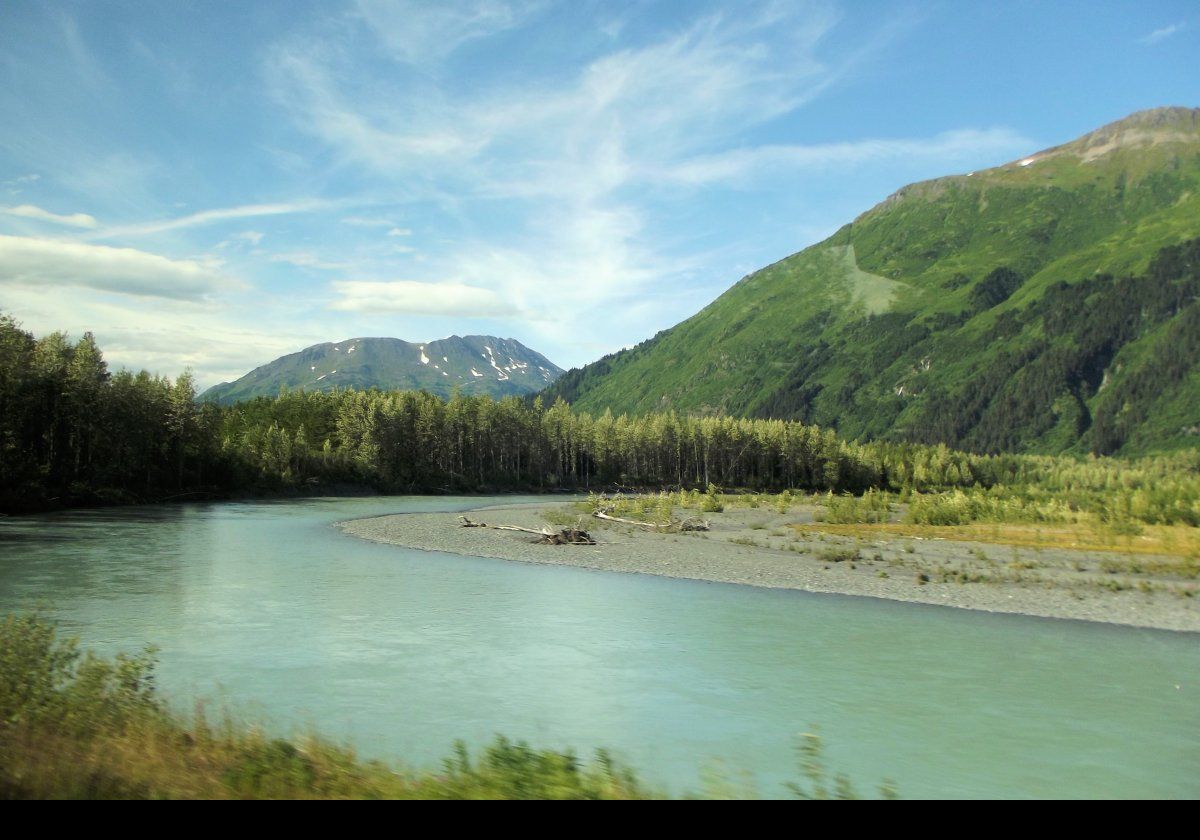 On the Seward Highway heading back to Anchorage and our ship.