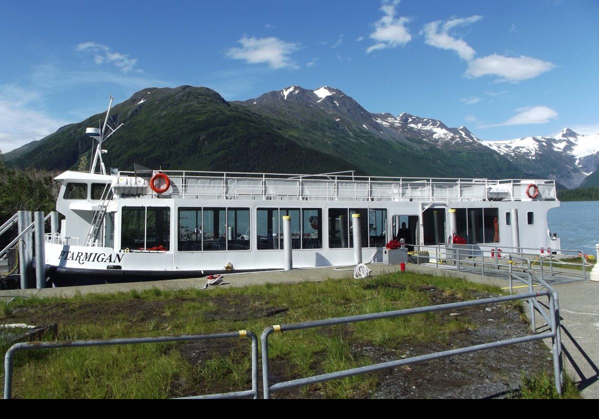 The Ptarmigan.  This is the boat that took us all out to the Portage Glacier situated at the other end of Portage lake