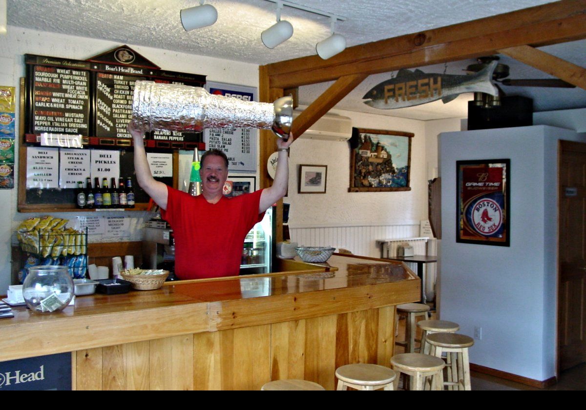 I particularly liked his version of the Stanley Cup which the Boston Bruins went on to win that year (2011).  Great food, prices & service.  He has since expanded the restaurant and now serves only lunch and dinner, so we miss out on his excellent breakfasts!