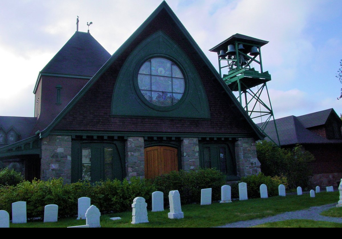 St Saviour's Episcopal Church, in Bar Harbor, is well known for its' genuine and spectacular Tiffany windows. Click the image for a closeup of the window.