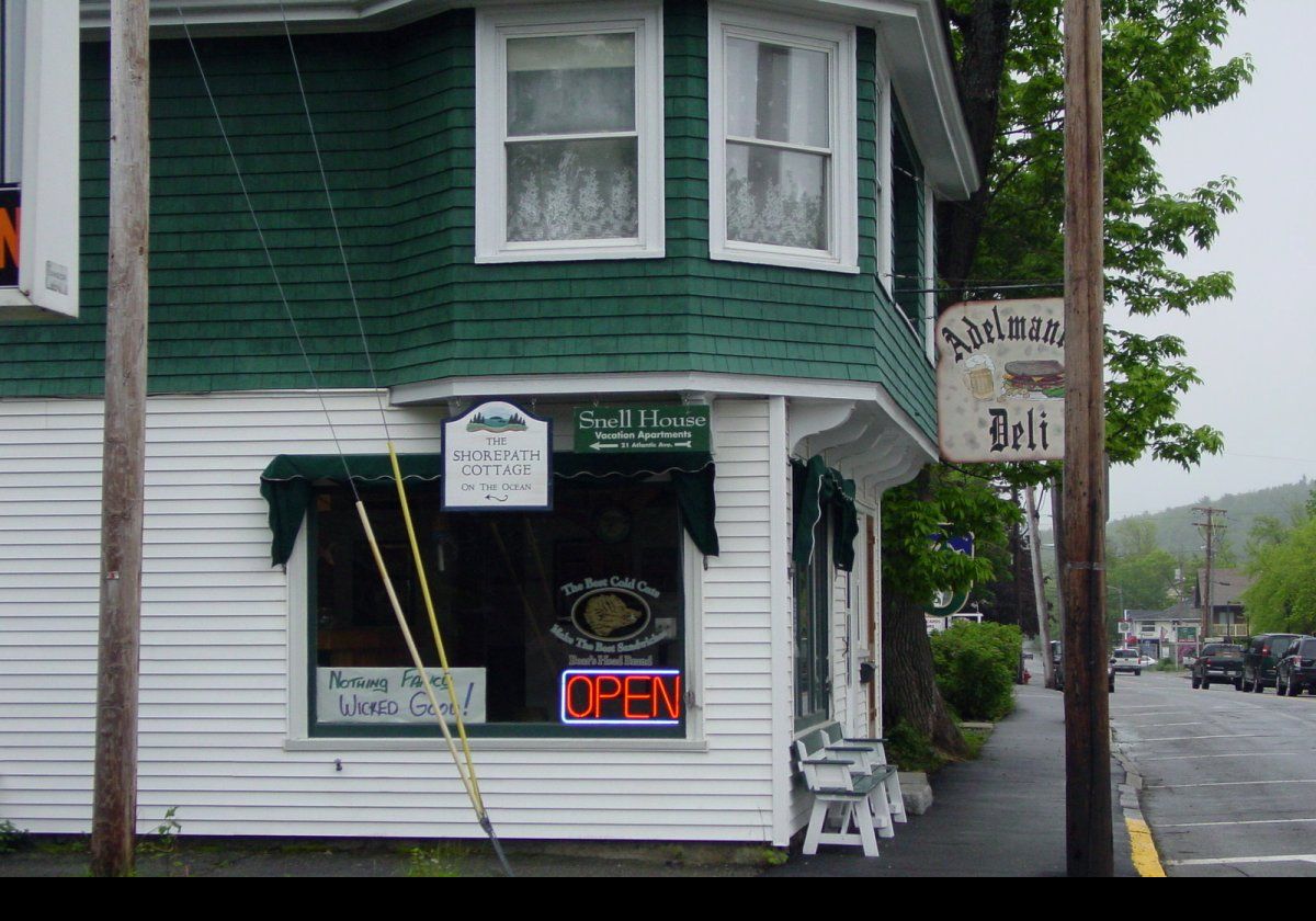 We took this, and the next picture, the first time in Bar Harbor after starting to use a new hotel which did not serve a full breakfast. We found Adelmann's, and got to know Tim, the owner.