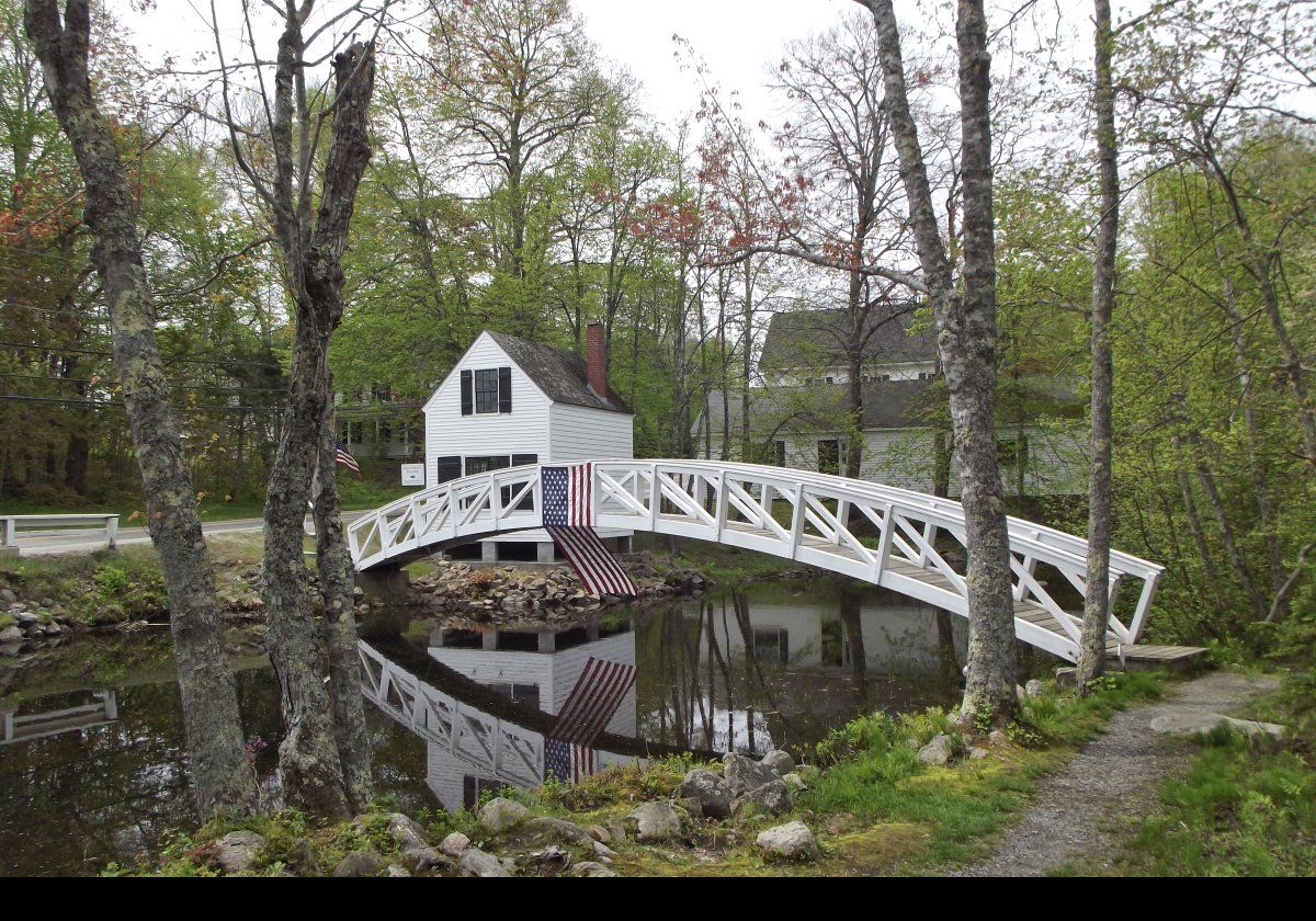 Built in 1981, the Thaddeus Shepley Somes Memorial Bridge is named for a descendant of Abraham Somes.