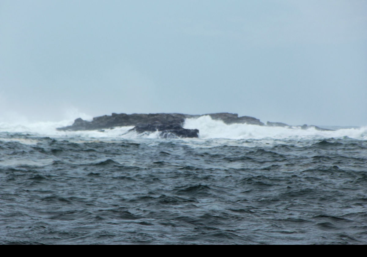 This is Old Soaker, the big rock in Newport Cove, viewed from Sand Beach.