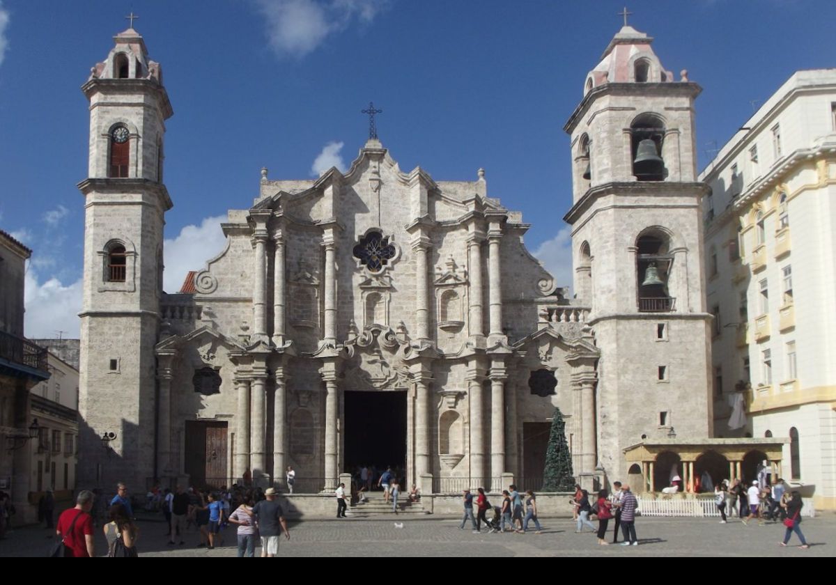 The Cathedral of the Virgin Mary of the Immaculate Conception is one of eleven Roman Catholic cathedrals in Cuba.  It is located on the site of an earlier church.  While the Jesuits began construction of the cathedral in 1748, it was completed in 1777 some ten years after King Carlos III expelled the Jesuits from Cuba.  