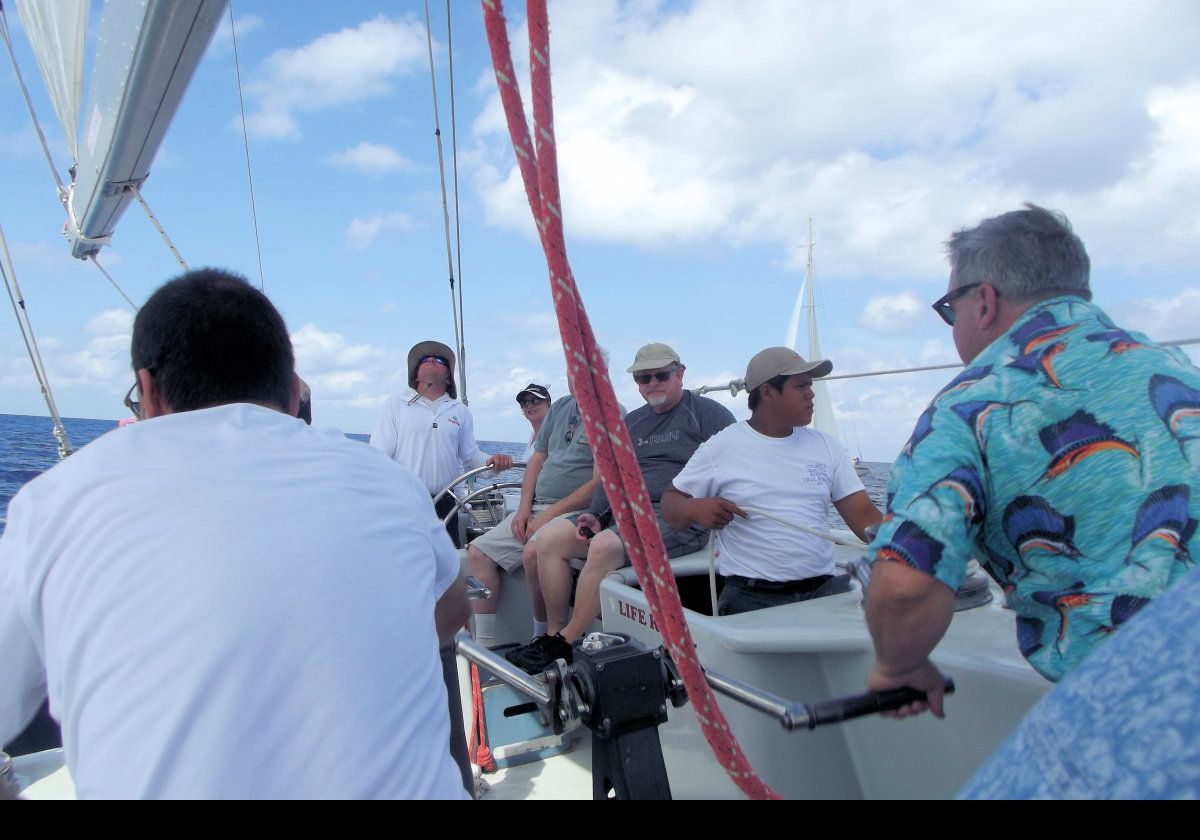 This excursion entailed being on one of two Americas Cup yatchs that had raced in the 1980s.  Ours was Dennis Conner's America's Cup winning Stars & Stripes.  