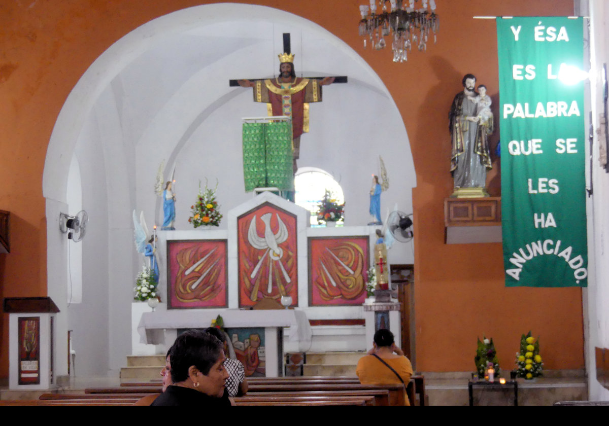 Interior of the San Agustin Church.