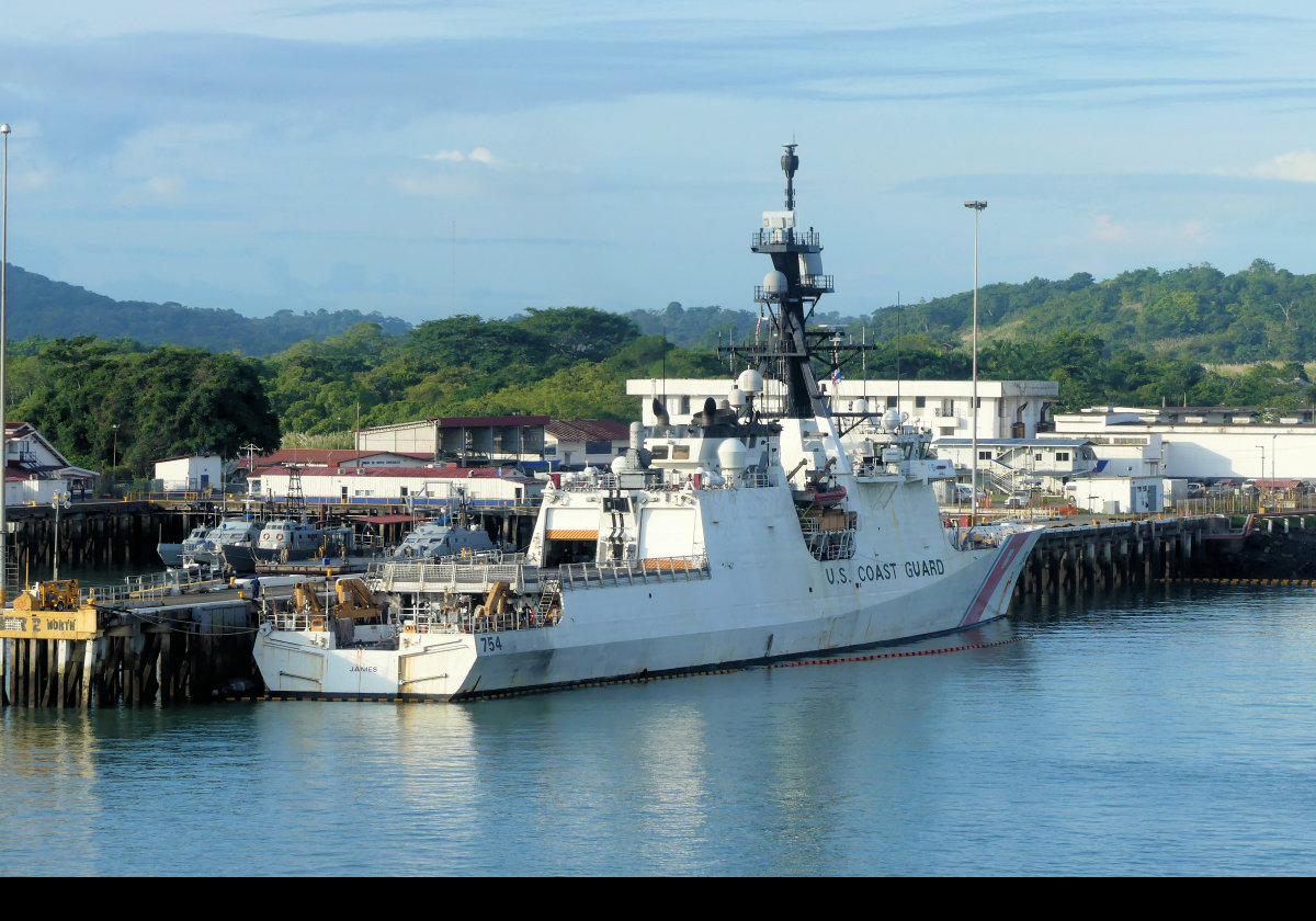 Launched in 2014, this is the US Coast Guard cutter "James". She is named for Joshua James, an American sea captain.