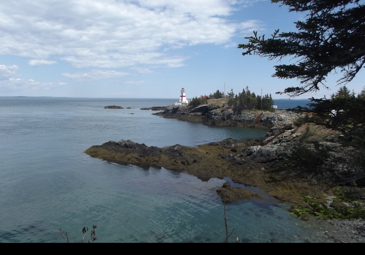 The first glimpse of the lighthouse in the distance.