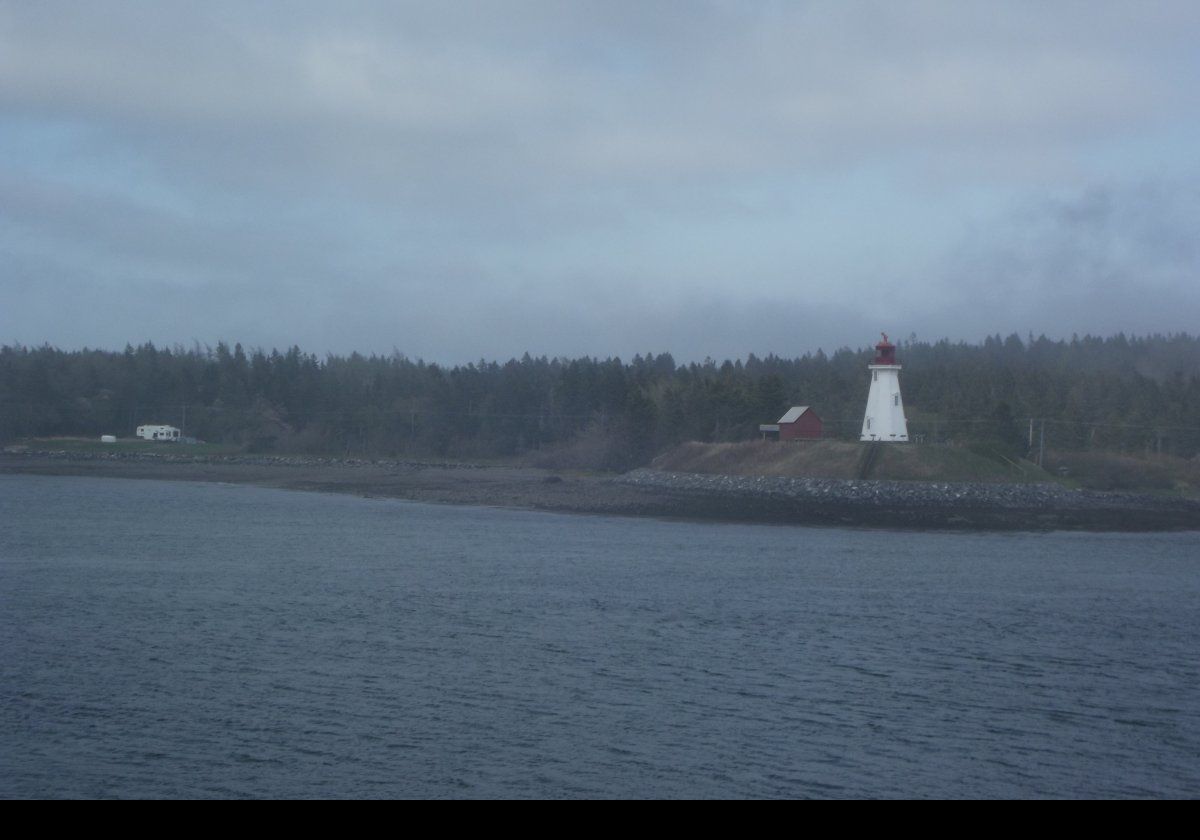 Pictures of the Mulholland Point lighthouse on Campobello Island, just opposite Lubec in Maine. The pictures are a composite of several visits on a mixture of some very foggy and some very clear days.