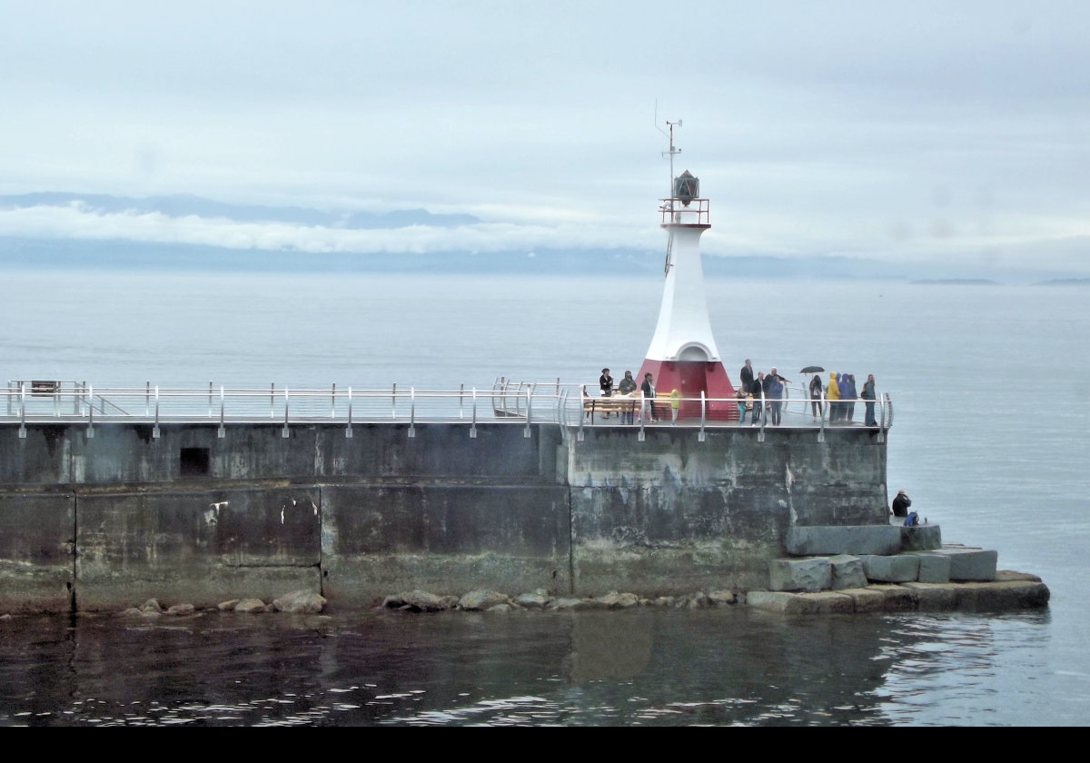 Ogden Point Breakwater Lighthouse in Victoria, British Columbia.