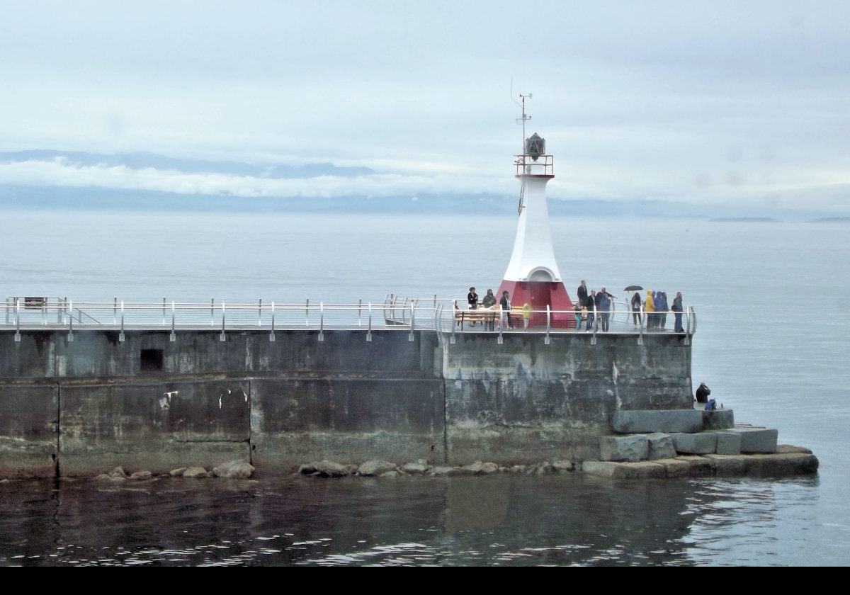 Ogden Point Breakwater Lighthouse in Victoria, British Columbia.  