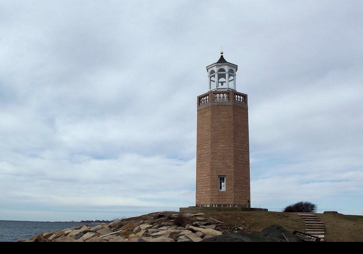 Here is a series of views of the Avery Point lighthouse which is located on the campus of the University of Connecticut in Groton. The whole area was once the Morton Freeman Plant estate, which was bought from his heirs in 1942 and used by the US Coast Guard as a training station, for administrative offices and as family quarters for the senior officers.