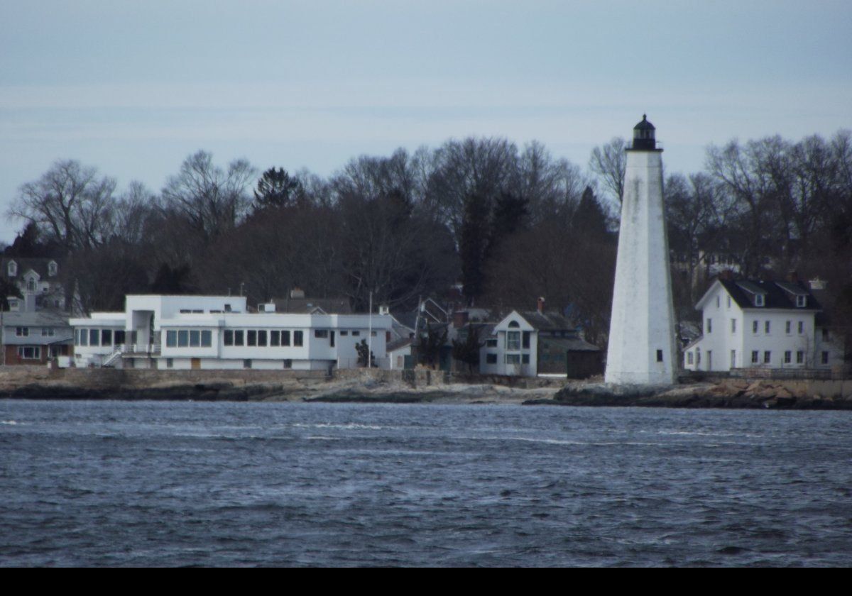 The pictures were taken from the opposite shore in Groton.  