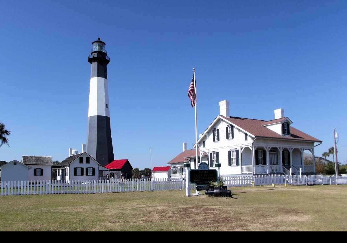 The Tybee Island Lighthouse site near to the South Channel entrance to the Savannah River, on the northeast end of Tybee Island in Georgia