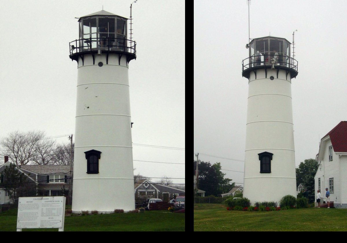 Two views of the tower taken several years apart; older to the left.