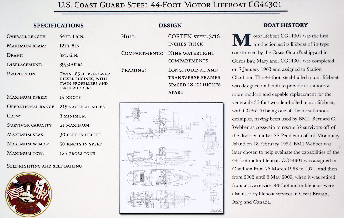 US Coast Guard Steel 44-foot Motor Lifeboat CG44301.