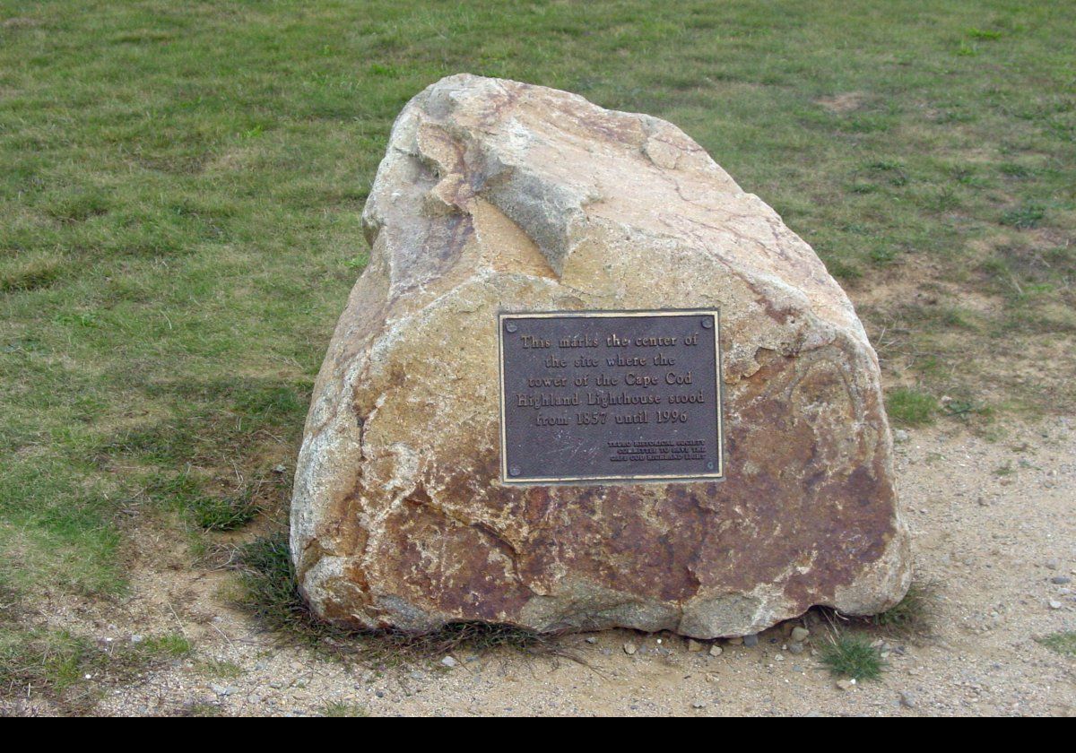 The plaque on this rock commemorates the move to the west in 1996. The next picture shows a close-up.