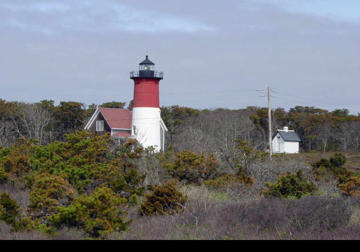 Originally built in 1877, the Nauset light started life as one of the pair of lighthouses in Chatham, Cape Cod.  