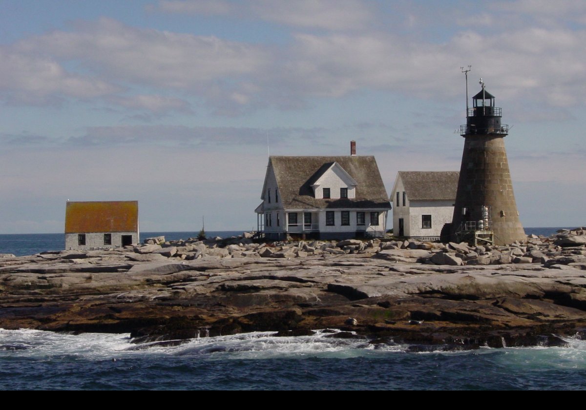 It is one of the most isolated, and certainly the most exposed, lighthouse in the US.  Congress authorized construction in early 1829, and it was operational in 1830, using a wooden tower with the light some 44 feet above high water level.  