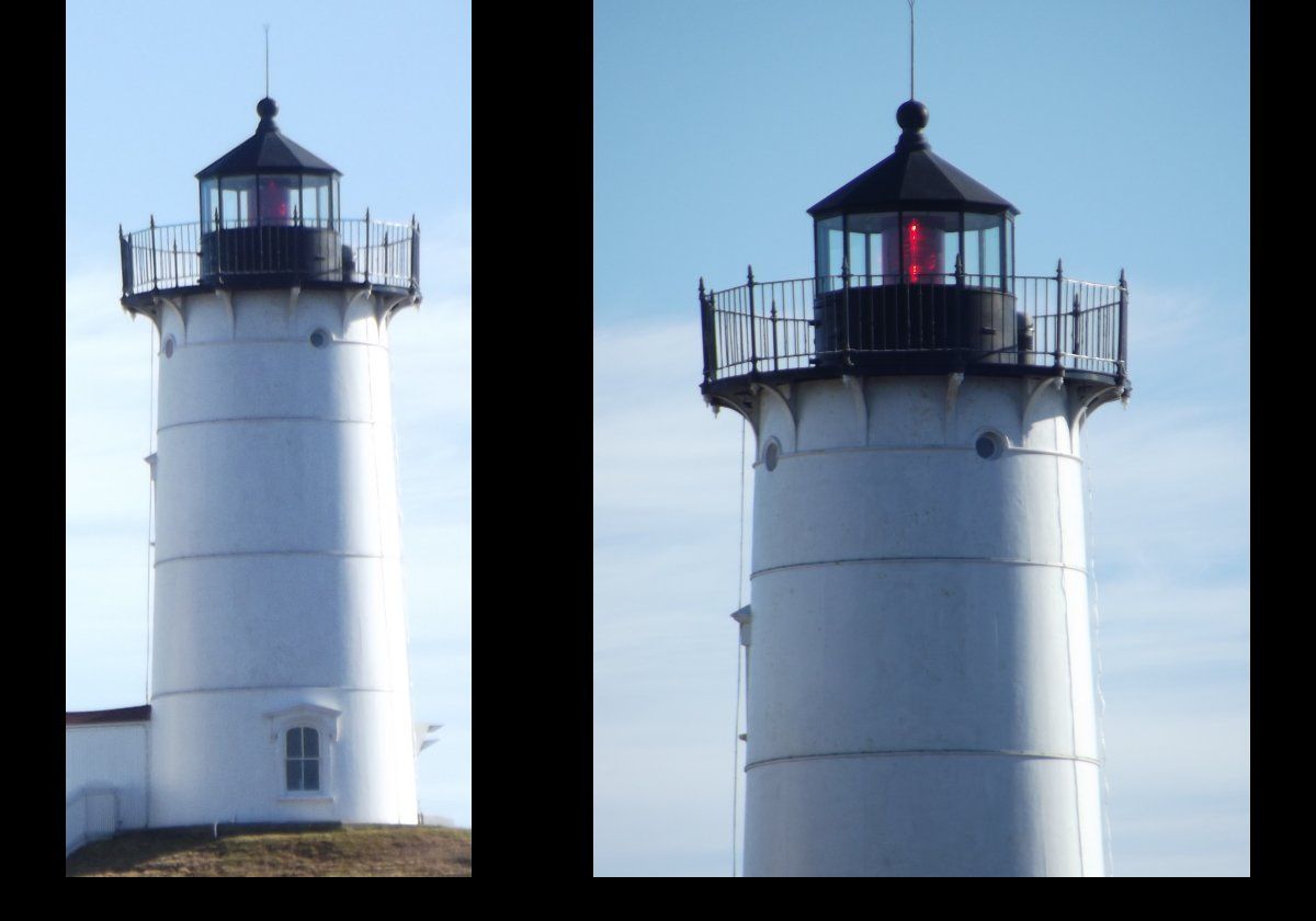 Two close-up picture of the tower.