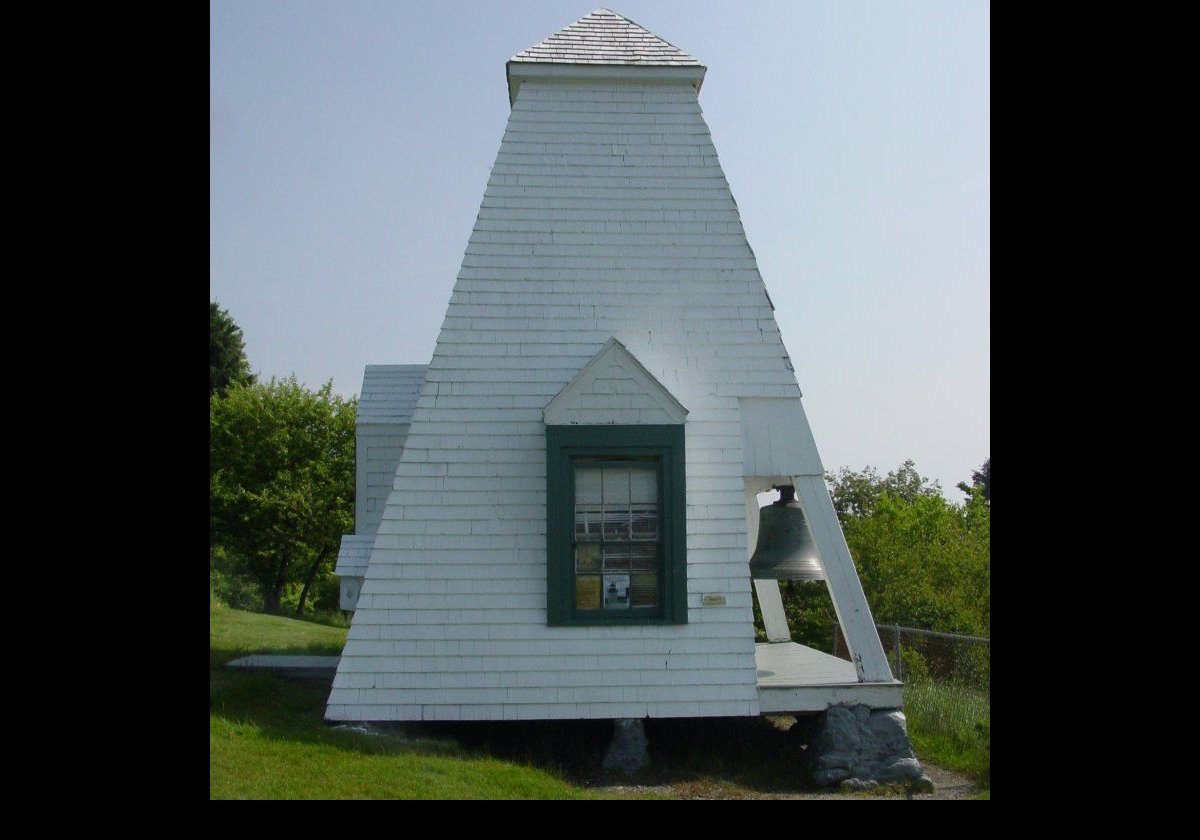 It is on the National Register of Historic Places. The old bell can be seen hanging on the side of the tower.