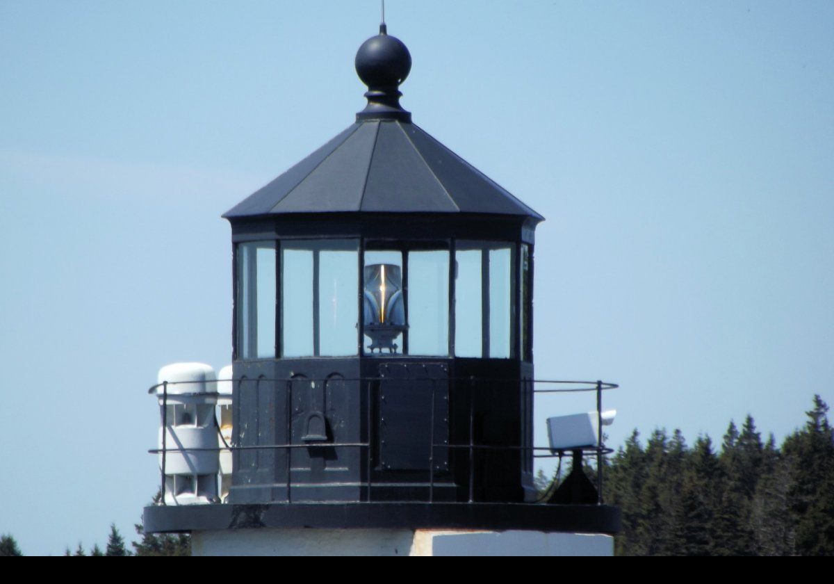 The lighthouse was automated in 1980 and the original Fresnel lens was replaced with a modern VLB-44 LED optic.