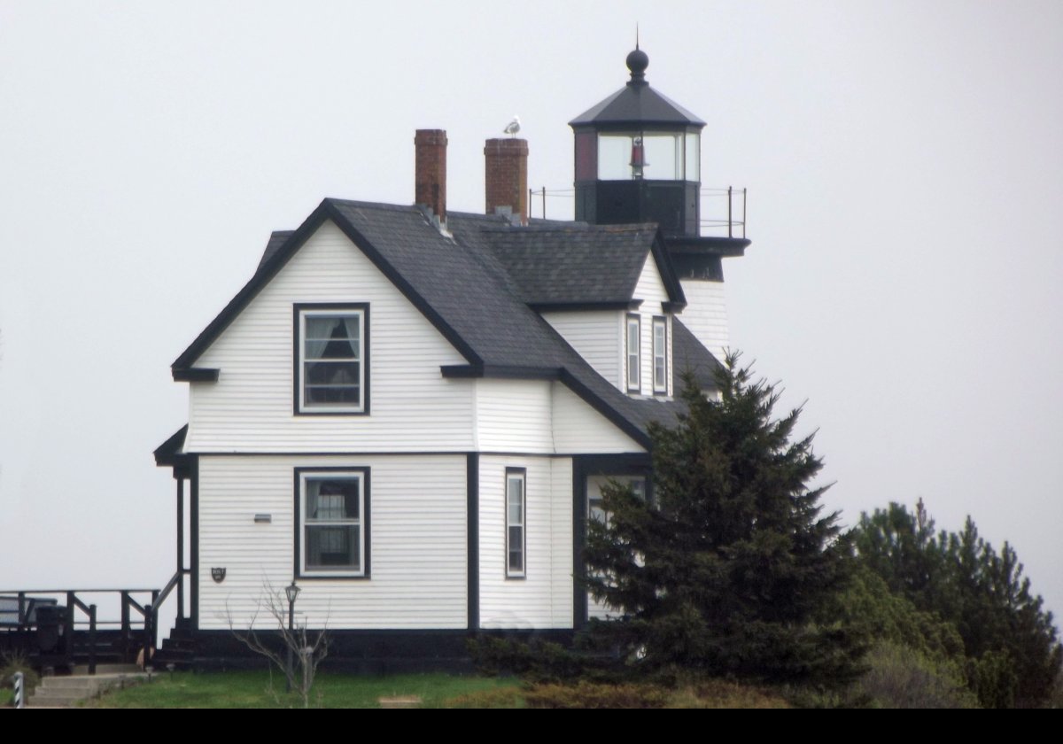 A fifth-order Fresnel lens was installed in the lantern room in 1856. The light was changed at that time from fixed white to a white flash once a minute.