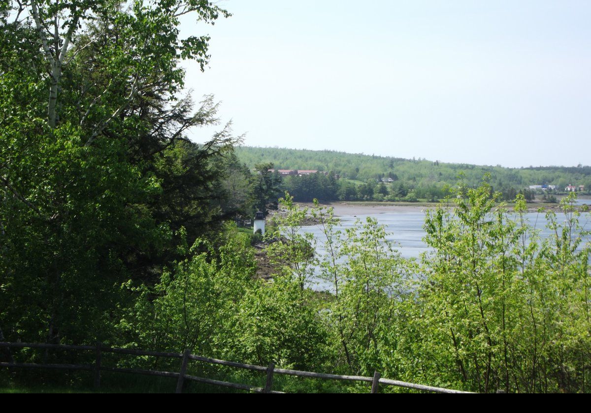 Whitlocks Mill lighthouse is situated on the south bank of the St. Croix River at Whitlocks Mill, about 3½ miles south-east of Calais, Maine.