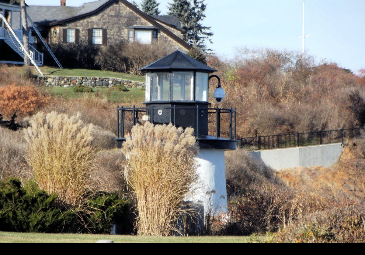 Lobster Point Lighthouse located on Marginal Way near Ogunquit in southern Maine.  Click on the image to see the view from a series of web cameras locatd on the lighthouse.