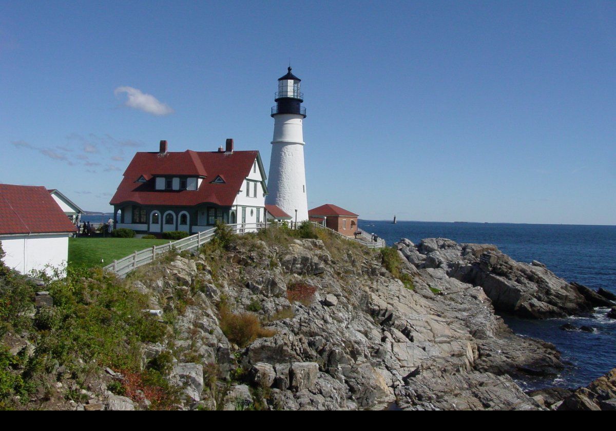 In 1865, the lighthouse was raised 20 feet.  The current lighthouse keeper's house was built in 1891, and houses the Portland Head Lighthouse Museum.  It replaced the original two roomed hut.  
