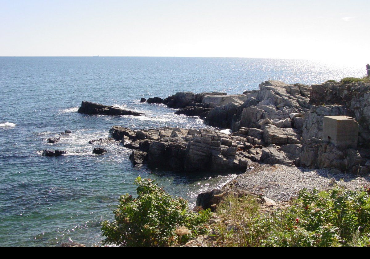 Some of the rocky coastline around the lighthouse.    